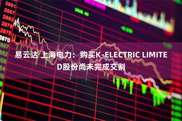 易云达 上海电力：购买K-ELECTRIC LIMITED股份尚未完成交割
