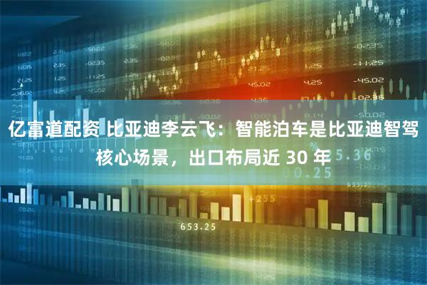 亿富道配资 比亚迪李云飞：智能泊车是比亚迪智驾核心场景，出口布局近 30 年