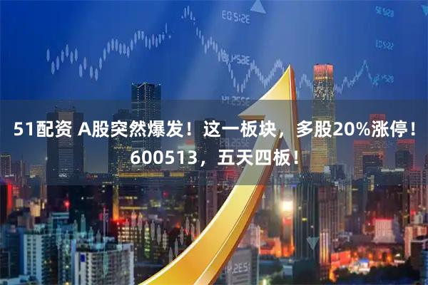 51配资 A股突然爆发！这一板块，多股20%涨停！600513，五天四板！